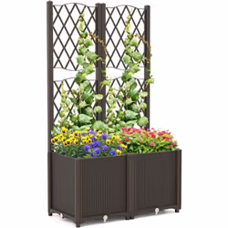 Description : Découvrez le plaisir de cultiver des plantes avec style !Notre jardin surélevé 2-en-1 mesure 80 x 40 x 140 cm, ...