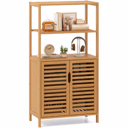 -------Bibliothèque en Bambou de Haute Qualité : Fabriquée en bambou naturel, connu pour sa grande résistance et durabilité, ...