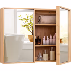 ---------Miroir HD et Installation Flexible : Cette armoire médicale est équipée de 2 portes miroirs pour un toilettage, un r ...