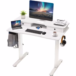 --------Bureau Debout Electrique Réglable en Hauteur : Ce bureau debout électrique est réglable de 73 cm à 122 cm, permettant ...