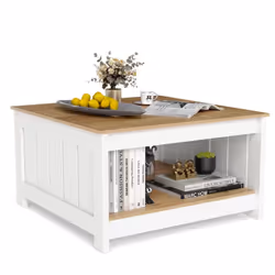 ----------Rangement à deux niveaux: Dotée d'un large plateau idéal pour accueillir vos décorations préférées et d'une étagère ...