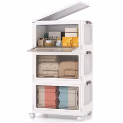 --------Lot de 3 Bacs de Rangement : Mesurant chacun 48 x 34 x 27 cm (L x l x H), les bacs du lot de 3 offrent une capacité t ...