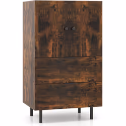 -------Espace de rangement polyvalent : Ce buffet est doté d'une armoire spacieuse à deux portes et de deux tiroirs coulissan ...