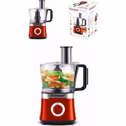 Robot Multifonctions - ROUGE - 800W - 2 vitesses - 15L - Hacher Râper Trancher