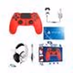 Manette sans fil - SONY - PS4 - Bluetooth Rouge - 3.5 JACK - Casque Gamer Blanc