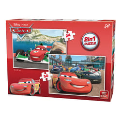 King Disney 2in1 Cars 24/50 pcs Jeu de puzzle 24 pièce(s) Dessins animés