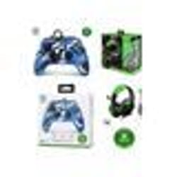 Manette et casque gamer - PowerA - XBOX ONE-S-X-PC - Camouflage bleu Nebula - Filaire - Officielle