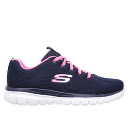 Skechers Chaussures Femme Graceful - Get Connected Marine/Rose Vif | Couleur: Navy / Hot Pink - Taille 37