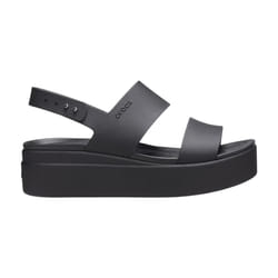 Crocs Brooklyn Low Sandales compensées Femme Noir - Modèle léger et confortable pour un style décontracté
