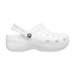 Crocs Sabots à Plateforme Classiques pour Femmes Blanc - Chaussures Décontractées Confortables Taille