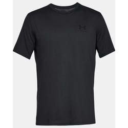 UNDER ARMOUR T-shirt Homme Sport - Couleur NOIR, Taille S, Logo sur la Poitrine Gauche pour un Look Athlétique