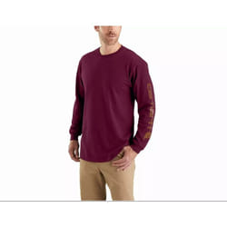Carhartt - T-Shirt Sleeve Logo l/s Bordeau t.l - EK231-PRT-L