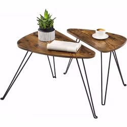 Description générale Ces tables d’appoint au style industriel apportent une touche d'originalité à votre décoration. Fabriqué ...