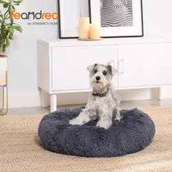 Tissu peluche à poils longs, tout doux : Les poils sont longs de 4 cm, voici un lit pour chien moelleux pour se blottir. En p ...