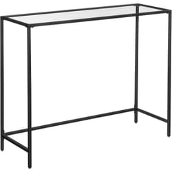 Songmics - vasagle Table Console, Table d'entrée, Bout de canapé, Dessus de Table en Verre trempé, Cadre métallique, Robuste, Pieds réglables, pour