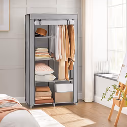 Description générale Organisez vos vêtements avec style grâce à cette armoire en tissu. Que ce soit des chemises, des pantalo ...