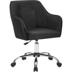 Songmics - Fauteuil de bureau, Chaise pivotante confortable, Siège ergonomique, réglable en hauteur, charge 120 kg, cadre en acier, tissu imitation