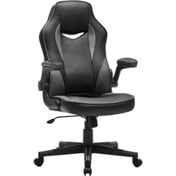 Songmics - Chaise de bureau, Fauteuil gamer, Siège ergonomique pivotant, avec accoudoirs rabattables, hauteur réglable et inclinaison libre, charge
