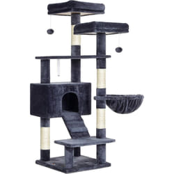 Arbre à chat, Tour de jeux 142 cm, Gris Anthracite PCT160G01 - Feandrea