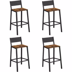 Description générale Ces tabourets de bar au style industriel, en panneaux marron rustique et métal noir, ajoutent une touche ...