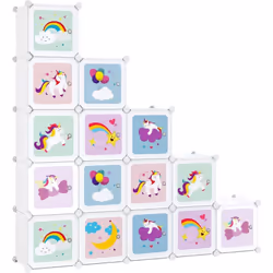 1.Rangez en s'amusant : Des Arcs-en-ciel, des licornes, des ballons, des étoiles... Ce meuble de rangement emmène les enfants ...