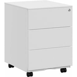 Caisson de Bureau Metal, Verrouillable, avec 3 Tiroirs, Rangement de Documents, Papeterie, Préassemblé, pour Bureau, Bureau à Domicile, 39 x 45 x 55