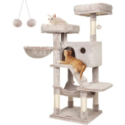 Feandrea Árbol de Gatos, Torre de Gatos Grande, Marrón y Blanco Ombré