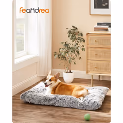 Moelleux, confortable, bon sommeil : Grâce au rembourrage en coton PP et à la surface en tissu peluche, ce panier pour chien  ...