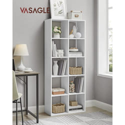 Songmics - vasagle Bibliothèque, Étagère de Rangement 10 Compartiments, Meuble, Cube, pour Salon, Bureau, Chambre, Séparateur de Pièce, Style