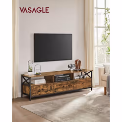 Description générale Ce meuble TV avec un dessus de 40 x 178 cm offre un espace généreux pour une télévision jusqu'à 75 pouce ...