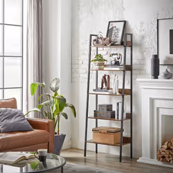 Description générale Cette étagère échelle au design rustique est idéale pour mettre en valeur vos objets préférés. Avec ses ...