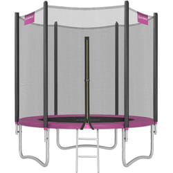 Songmics - Trampoline extérieur, Diamètre 183 cm, tüv Rheinland gs Certifica, Équipement jardin - Noir et Rose STR061P01V1