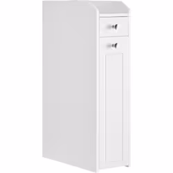 Description générale Cette armoire de salle de bain étroite et moderne offre un espace de rangement optimisé grâce à ses quat ...