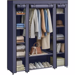 Description générale Cette armoire en tissu de grande capacité, mesurant 45 x 150 x 175 cm, est idéale pour ranger les vêteme ...