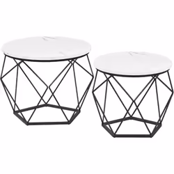 Description générale Cette table d'appoint élégante et pratique se compose de deux tailles, permettant une utilisation polyva ...