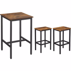 Description générale Ce lot de table de bar et de tabourets est idéal pour divers scénarios, que ce soit pour un petit-déjeun ...