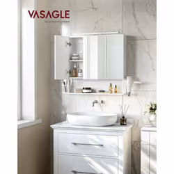 Description générale Transformez votre salle de bain avec cet élégant armario de parede en blanc. Conçu pour allier esthétiqu ...