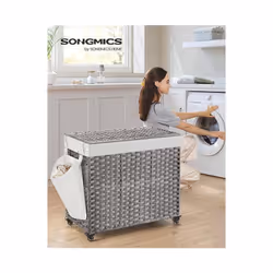 Voici les atouts de ce panier à linge sale : - Imitation potin : Tressé à la main, ce panier à linge est naturel et élégant. ...