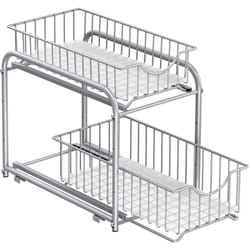 Songmics - Organiseur de Cuisine, Étagère sous Évier, 2 Paniers Coulissants, Empilable, pour Rangement dans Placard, sous Lavabo, avec Tiroirs, pour