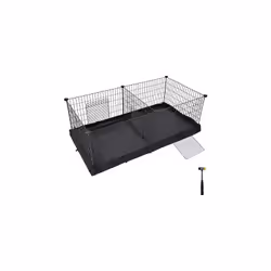 Séparés ou ensemble ? Les deux : Cette cage est divisée en 2 espaces séparés par une cloison avec une porte. De cette façon,  ...