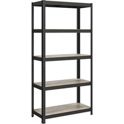 Rayonnage Étagère de Rangement à 5 Niveaux, 40 x 90 x 180 cm, Capacité 875 kg, Planches Réglables, Style Industriel, pour Cuisine, Salon, Grège et