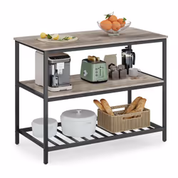 [Grand plan de travail] D’une surface de 60 x 120 cm, cet îlot de cuisine vous permet de préparer vos repas confortablement,  ...