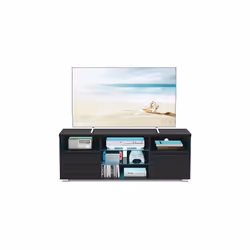 Description générale Créez une ambiance chaleureuse avec le meuble TV VASAGLE, équipé de lumières LED intégrées à l'arrière.  ...