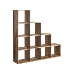 Vasagle - Bibliothèque à 10 Compartiments, Étagère avec Casiers Ouverts, Meuble de Rangement, pour Décorations, Cadres Photos, Salon, Chambre,