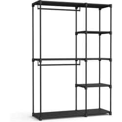 Songmics - Armoire de Rangement, Penderie Pliable, Dressing, Armoire Métallique, avec Barres de Suspension, Porte-vêtements, Organisateur, pour