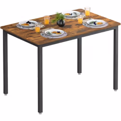 " [Spacieuse pour 4 personnes] D’une surface de 70 x 110 cm (P x L), cette table à manger offre suffisamment d’espace pour 4  ...