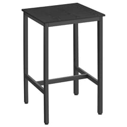 Vasagle Table Haute, Table de Bar Carrée, Cadre en Acier, 60 x 60 x 92 cm, Montage Facile, pour Cuisine, Salon, Style Industriel, Noir