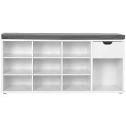 Vasagle - calicosy - Banc de rangement chaussures blanc 10 niches 1 tiroir