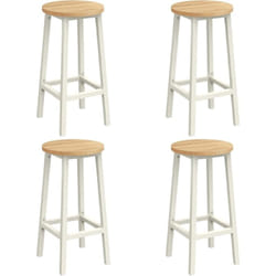Vasagle - Tabouret de Bar, Lot de 4, Chaise de Cuisine, Siège Haut, Cadre en Métal, Montage Facile, avec Repose-pieds, pour Cuisine, Salon, Salle à