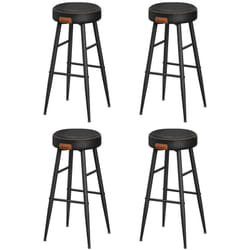 Vasagle - Collection Echo Tabouret de Bar, Lot de 4, Chaise de Cuisine, Siège Haut, en pu avec Coutures, Hauteur Assise 76,2 cm, pour Cuisine, Bar à